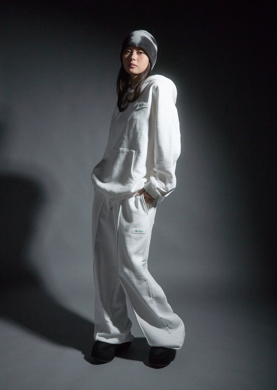 【SET】Logo Heavy Hoodie/Logo Sweat Pants(WHITE)