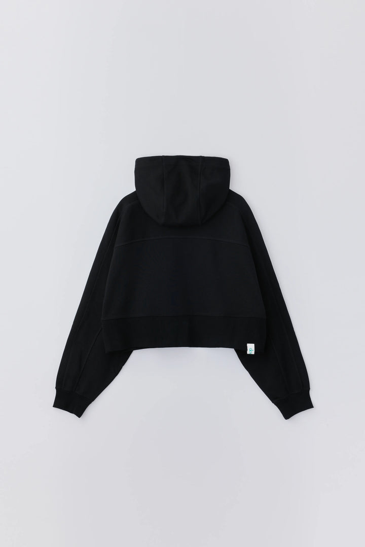 anytime logo zip parka / black