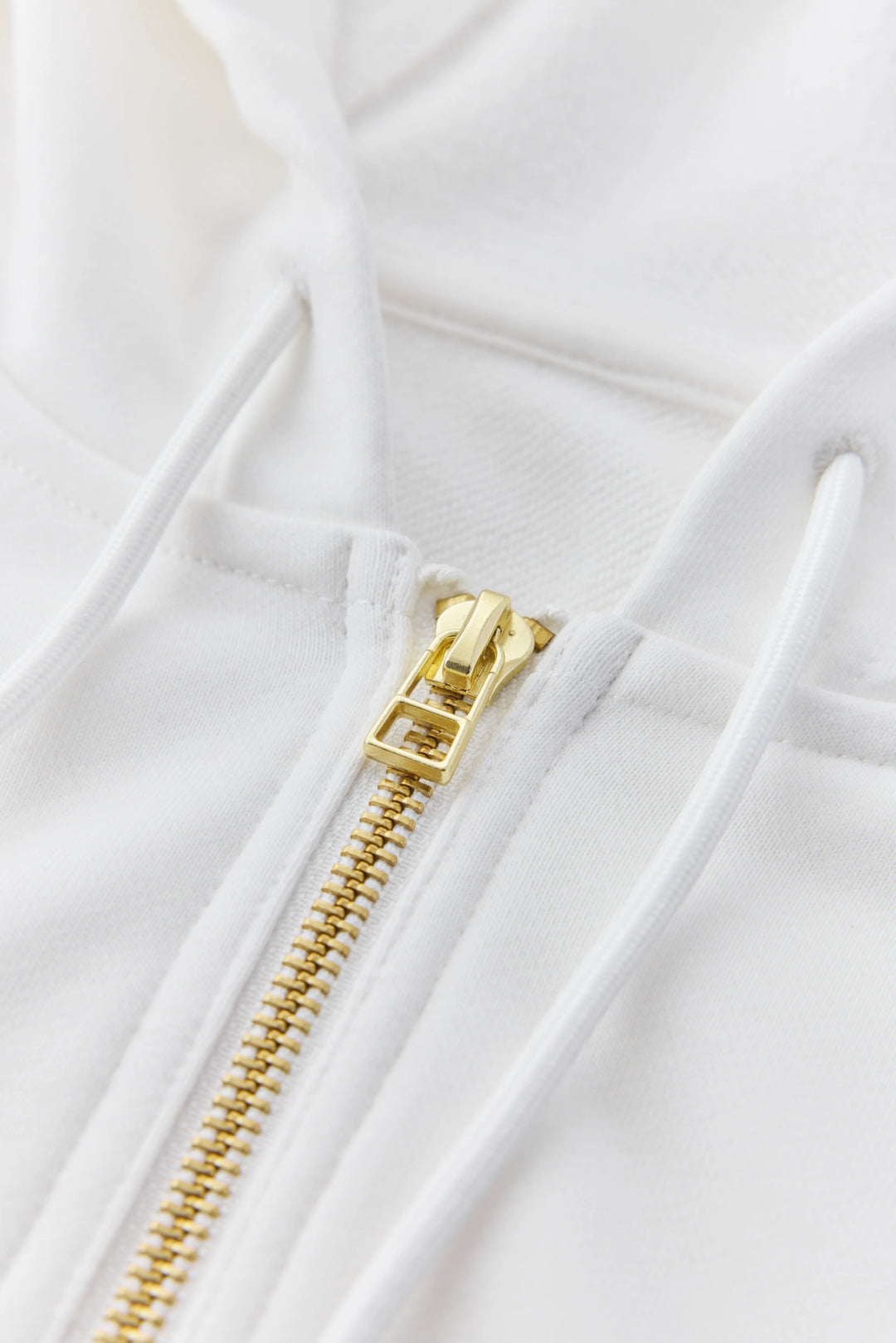 anytime logo zip parka / white