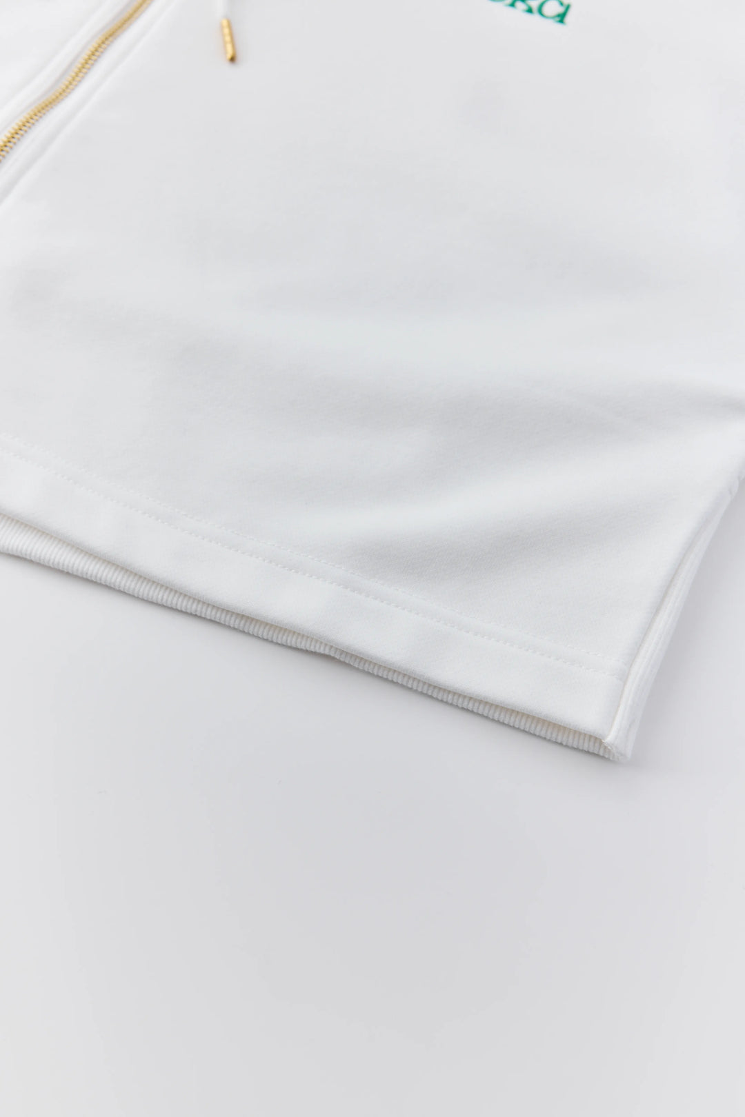 anytime logo zip parka / white