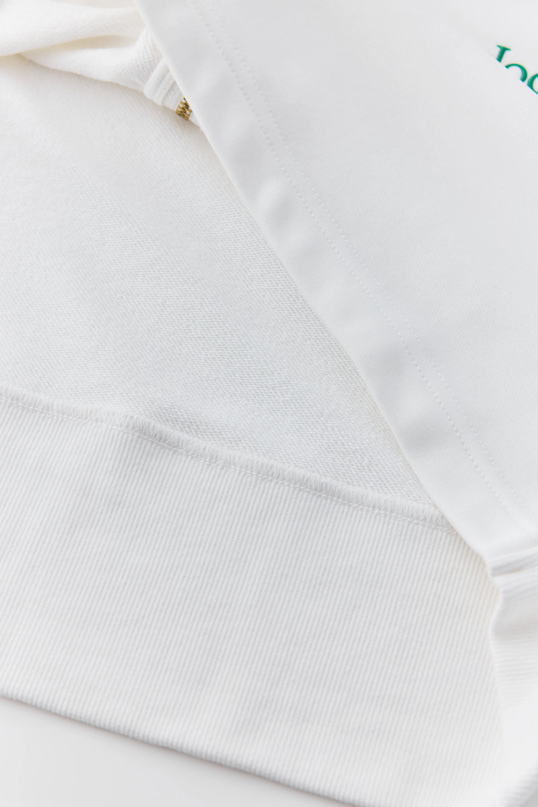 anytime logo zip parka / white