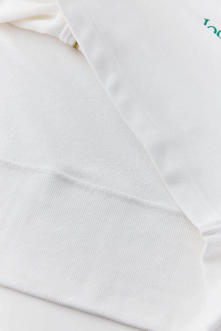 anytime logo zip parka / white