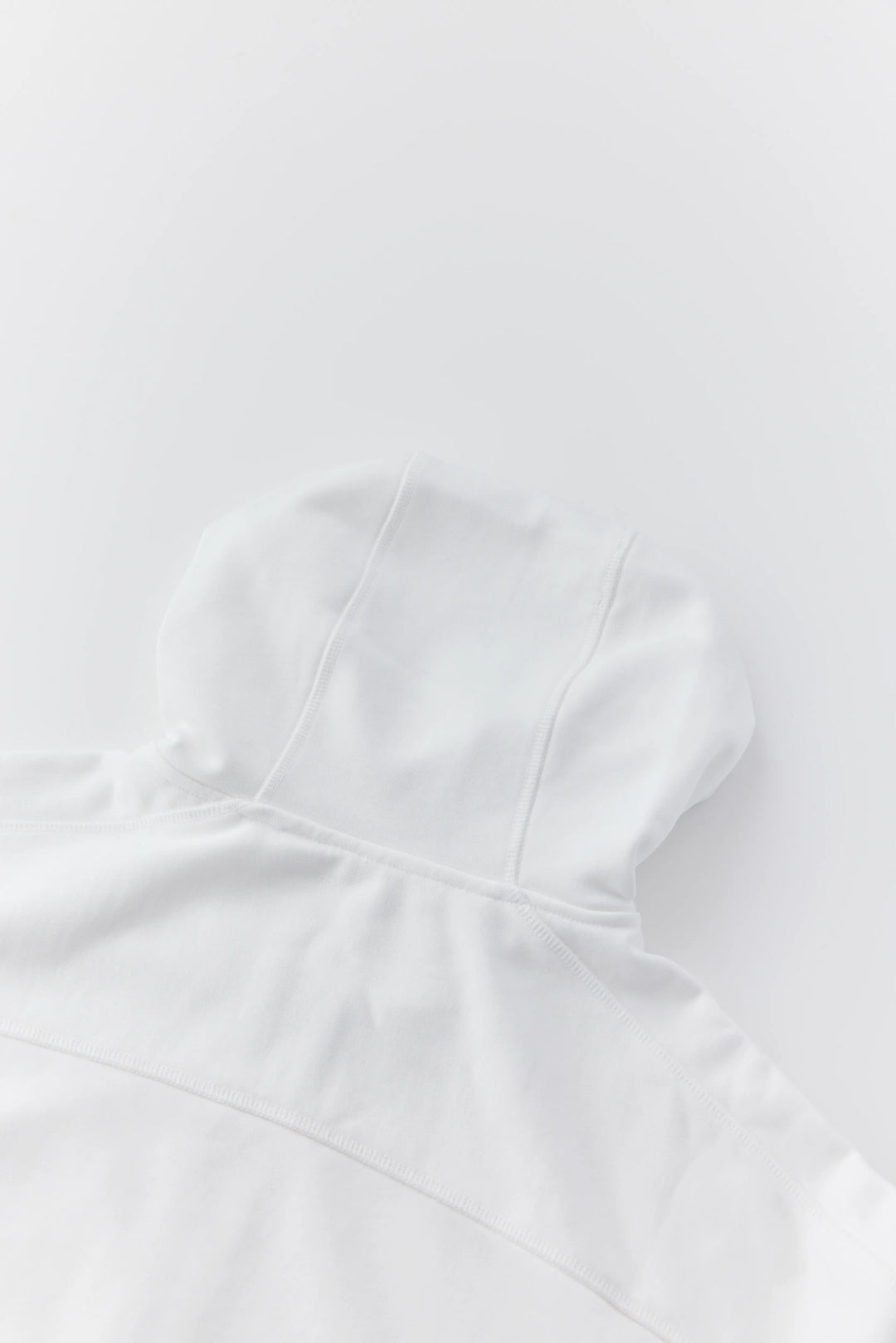 anytime logo zip parka / white