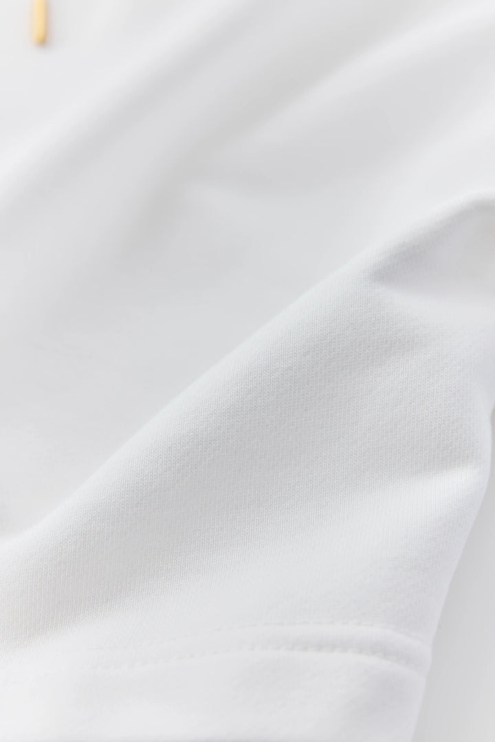 anytime logo zip parka / white