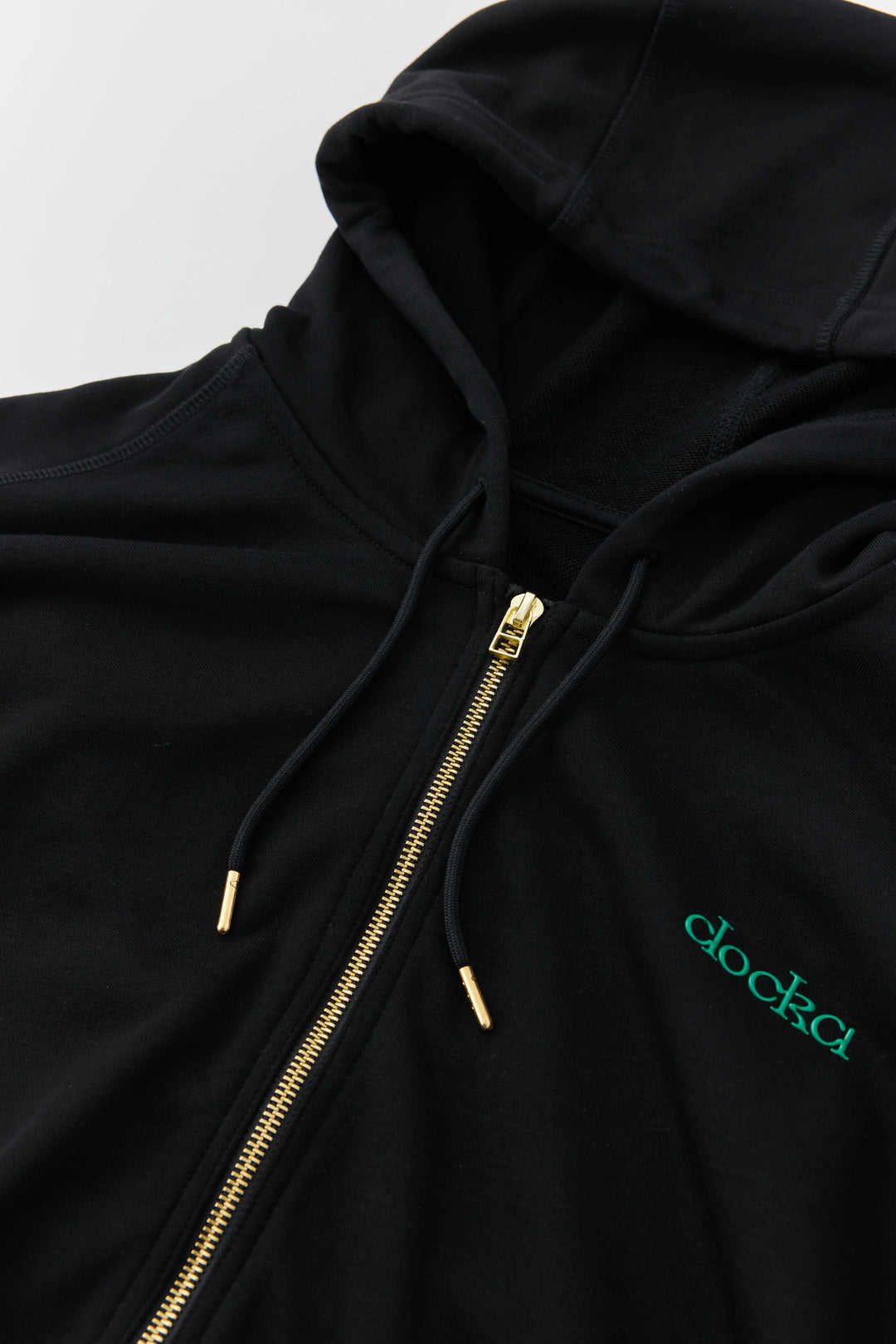 anytime logo zip parka / black