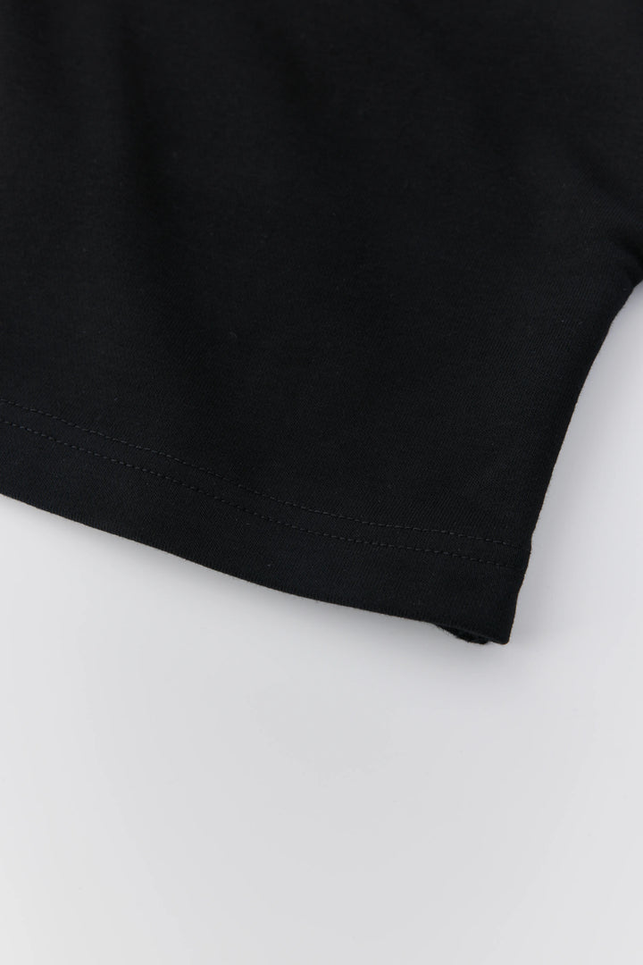 anytime logo zip parka / black