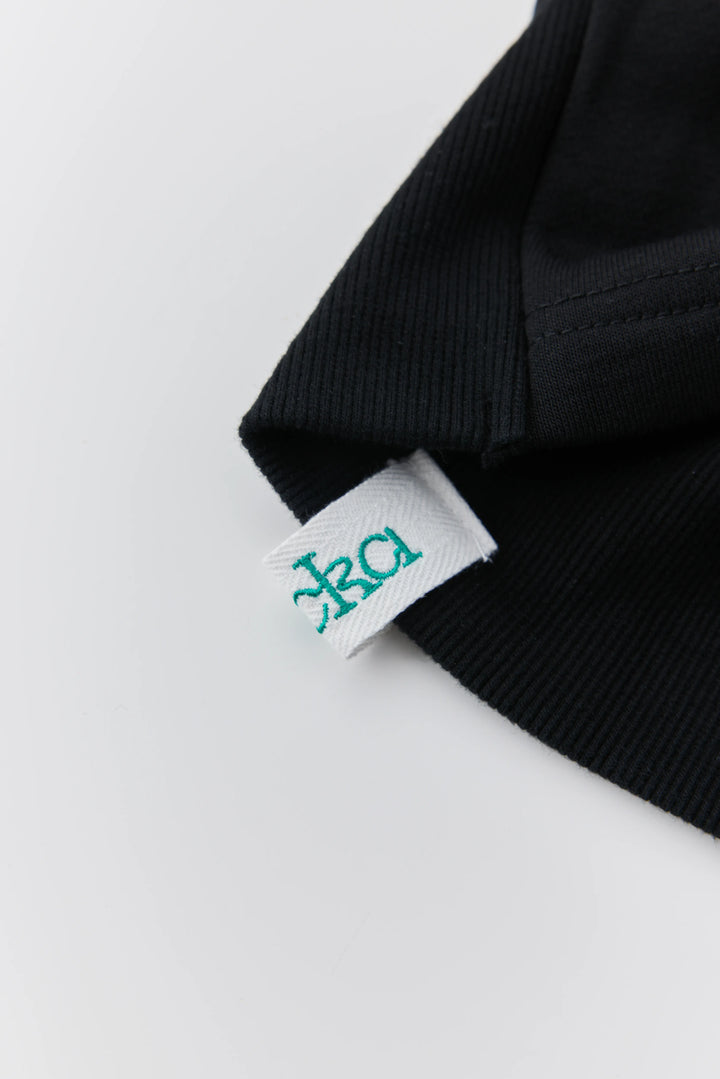 anytime logo zip parka / black