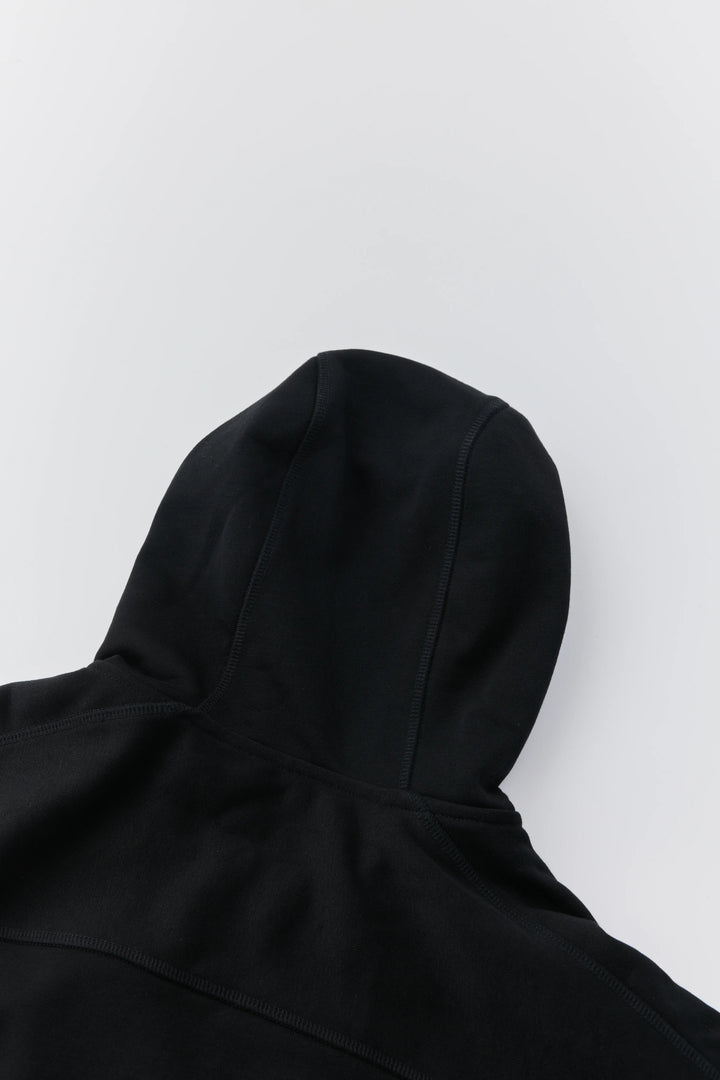 anytime logo zip parka / black