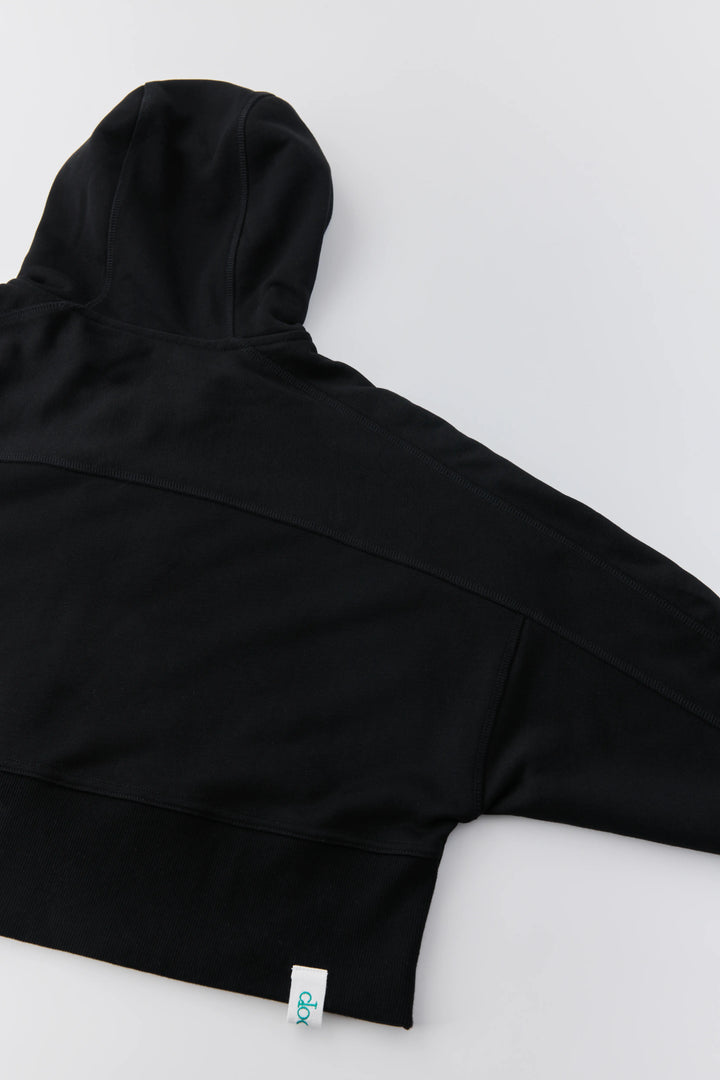 anytime logo zip parka / black