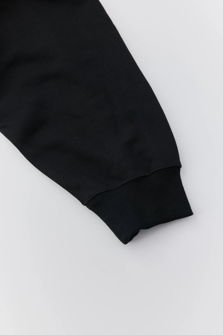 anytime logo zip parka / black