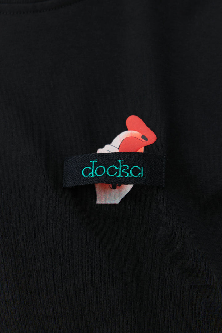 One point over tee / BLACK