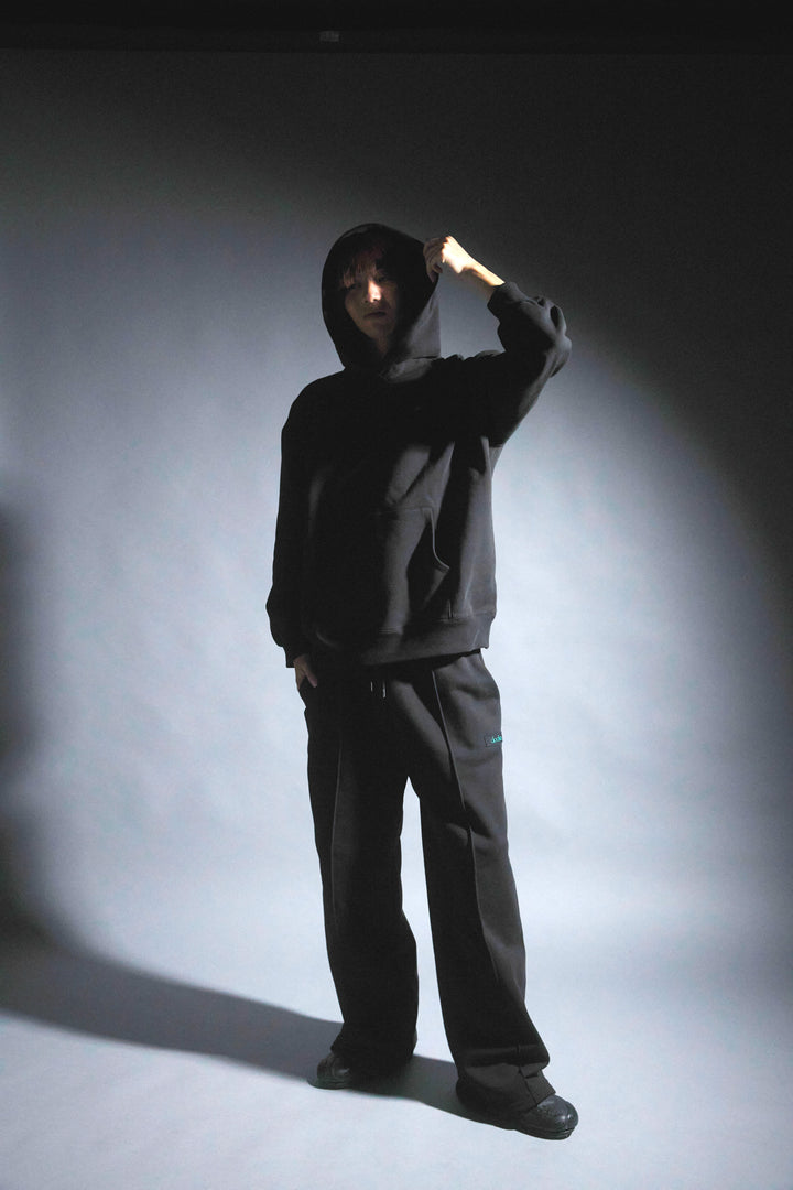 【SET】Logo Heavy Hoodie/Logo Sweat Pants(BLACK)