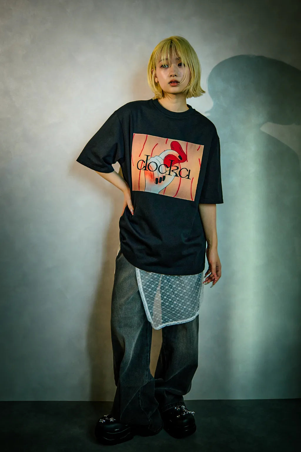 Heart Grip Graphic over tee